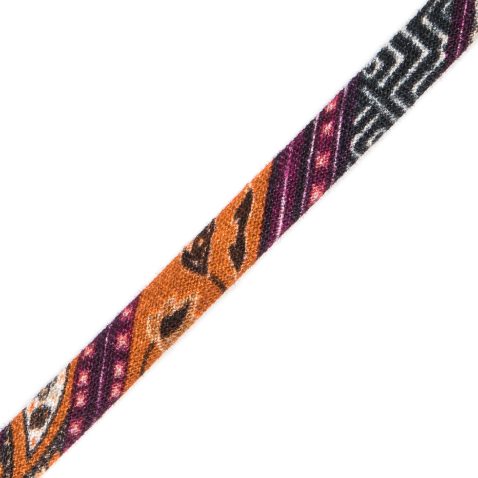 Purple and Orange Printed Fabric Tubing - 0.25