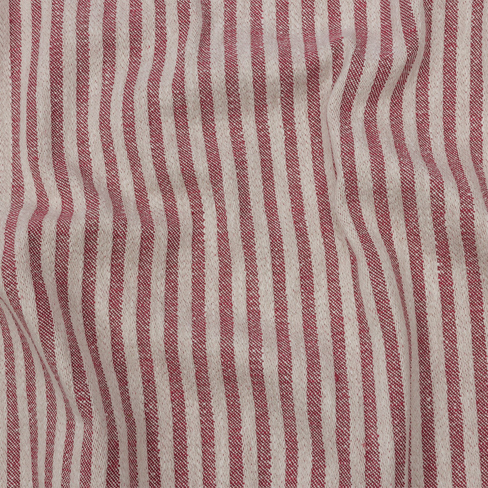Cotton and Polyester Woven - Raspberry - Raised Stripes - British Imported - Joann Fabrics