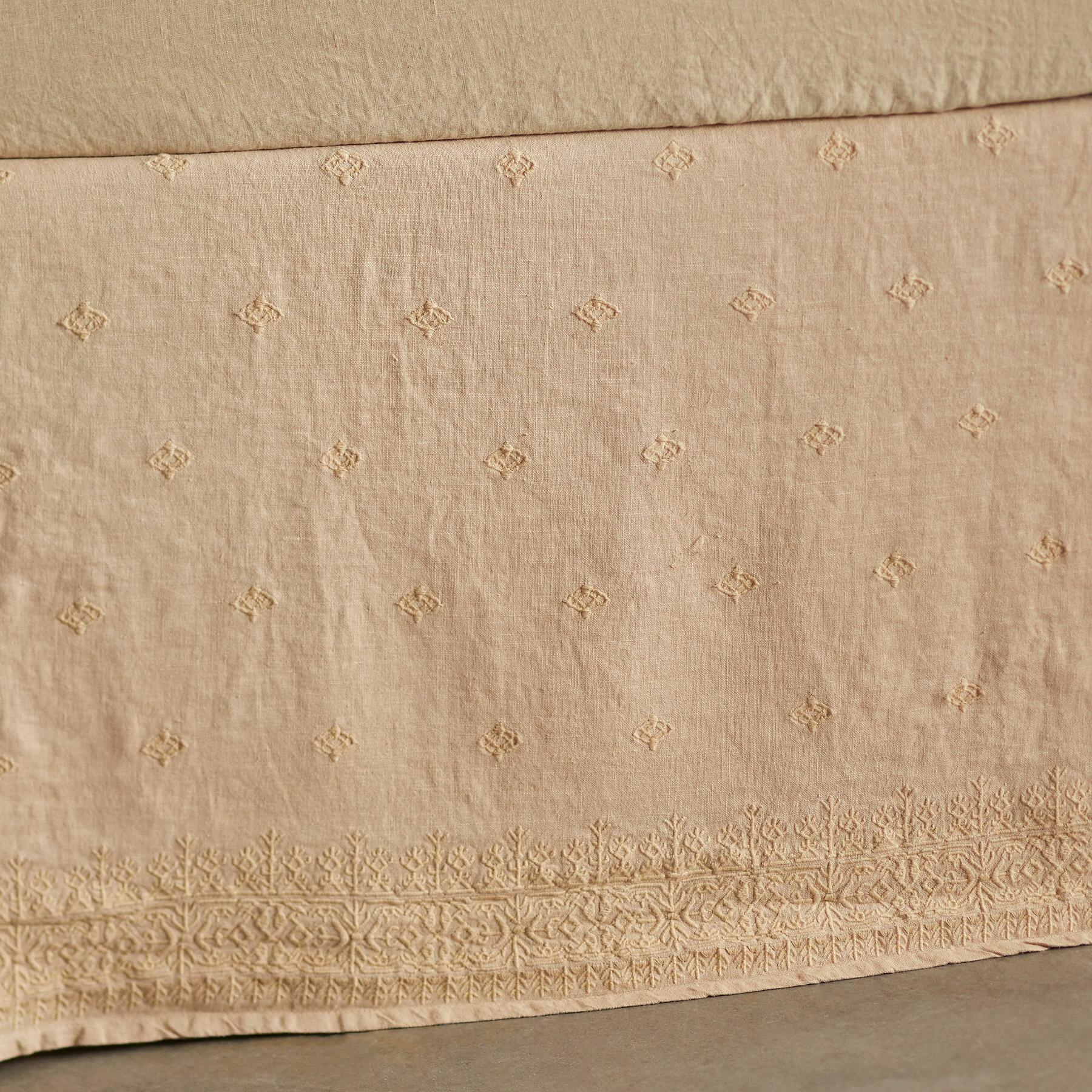 Gossamer Linen Embroidery Bedskirt - Blair Catalog