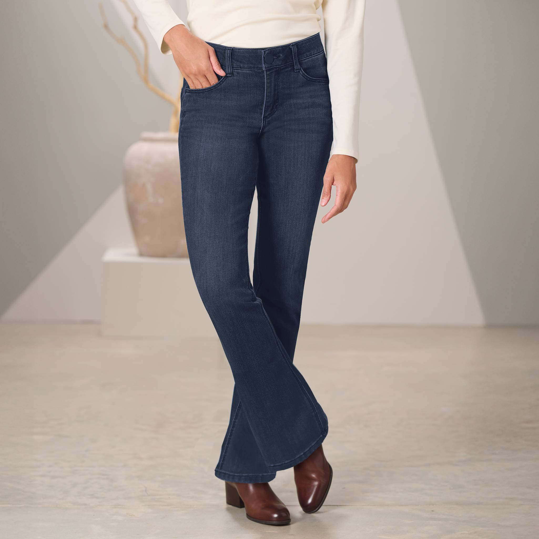 Dark Indigo Democracy Itty Bitty Bootcut Jeans - Northstyle Catalog