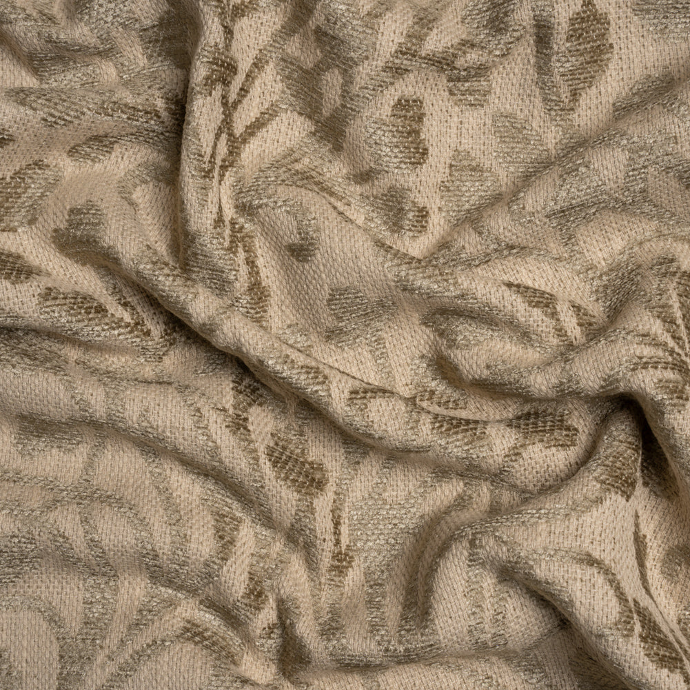 Drapery Chenille Jacquard - Fawn Leafy Vines - British Imported - Joann Fabrics