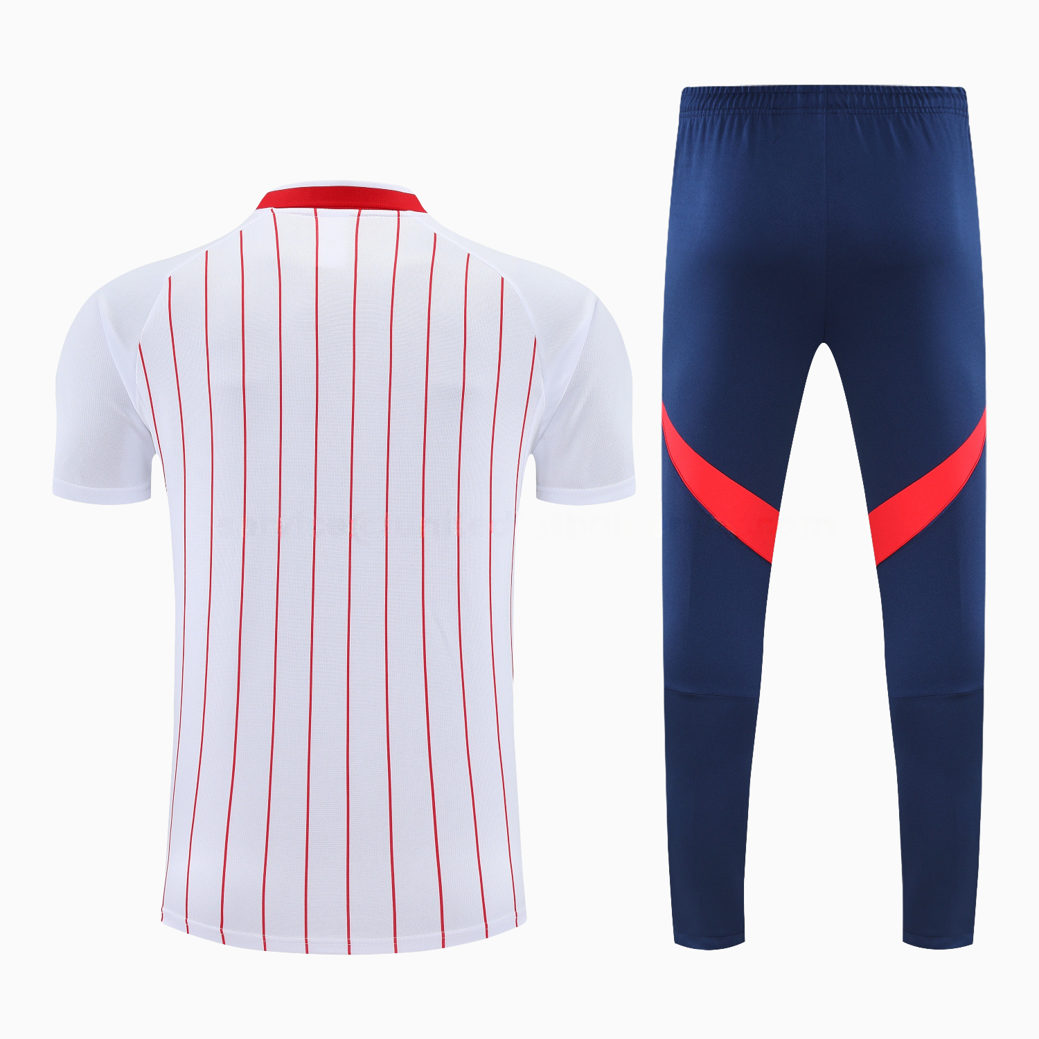 Arsenal 25-26 POLO Short-Sleeve Training Set - White Top and Deep Blue Pants - UnitedFutballJersey