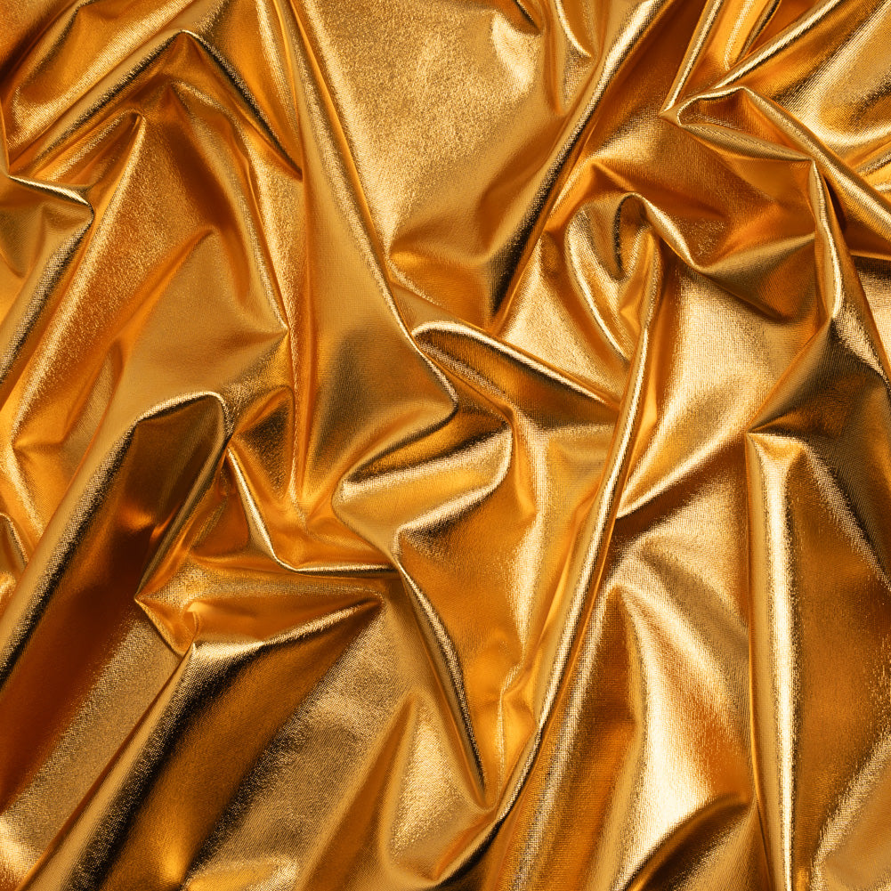Knit Faux Leather with PET Anodized Aluminum Film - Gold - Elizabeth Collection - Joann Fabrics