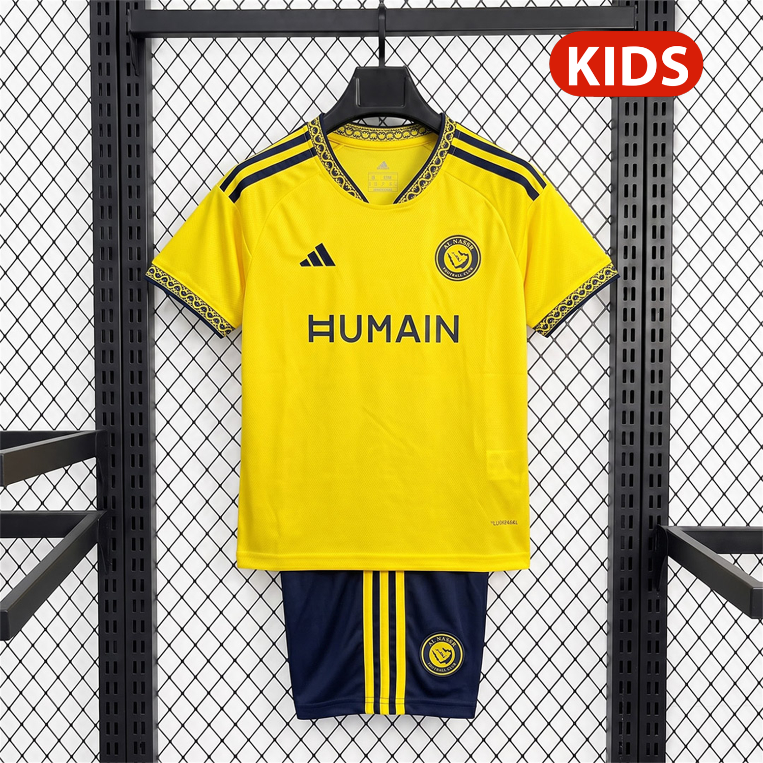 Al Nassr Riyadh Victory 26-27 Home Jersey With HUMAIN Sponsor Kids Kit - UnitedFutballJersey
