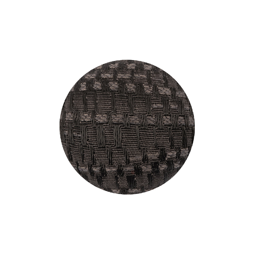 Brunette Jacquard Fabric Covered Domed Cotton Blend Sew On Button - 36L/23mm - Joann Fabrics