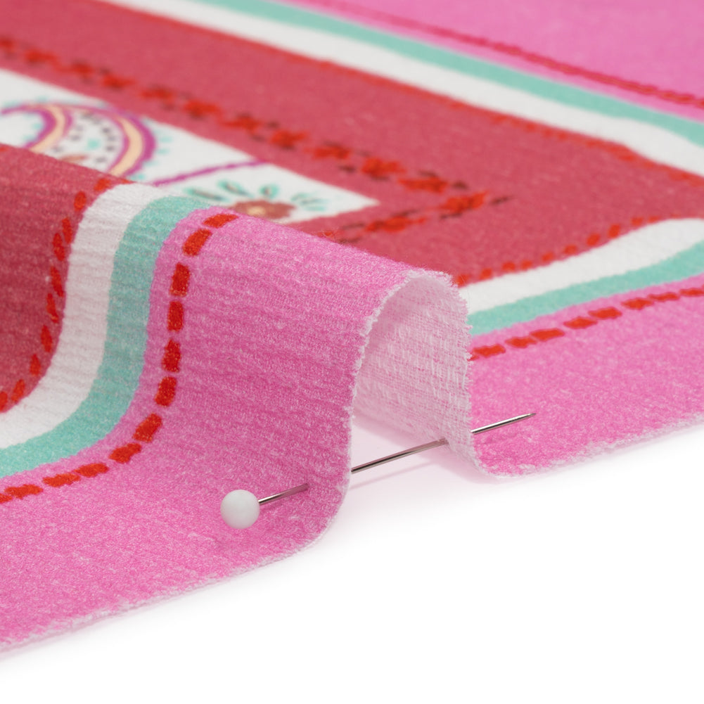 Mood Exclusive Pink Whimsical Wardrobe Slubbed Gauzy Cotton Woven Panel - Joann Fabrics