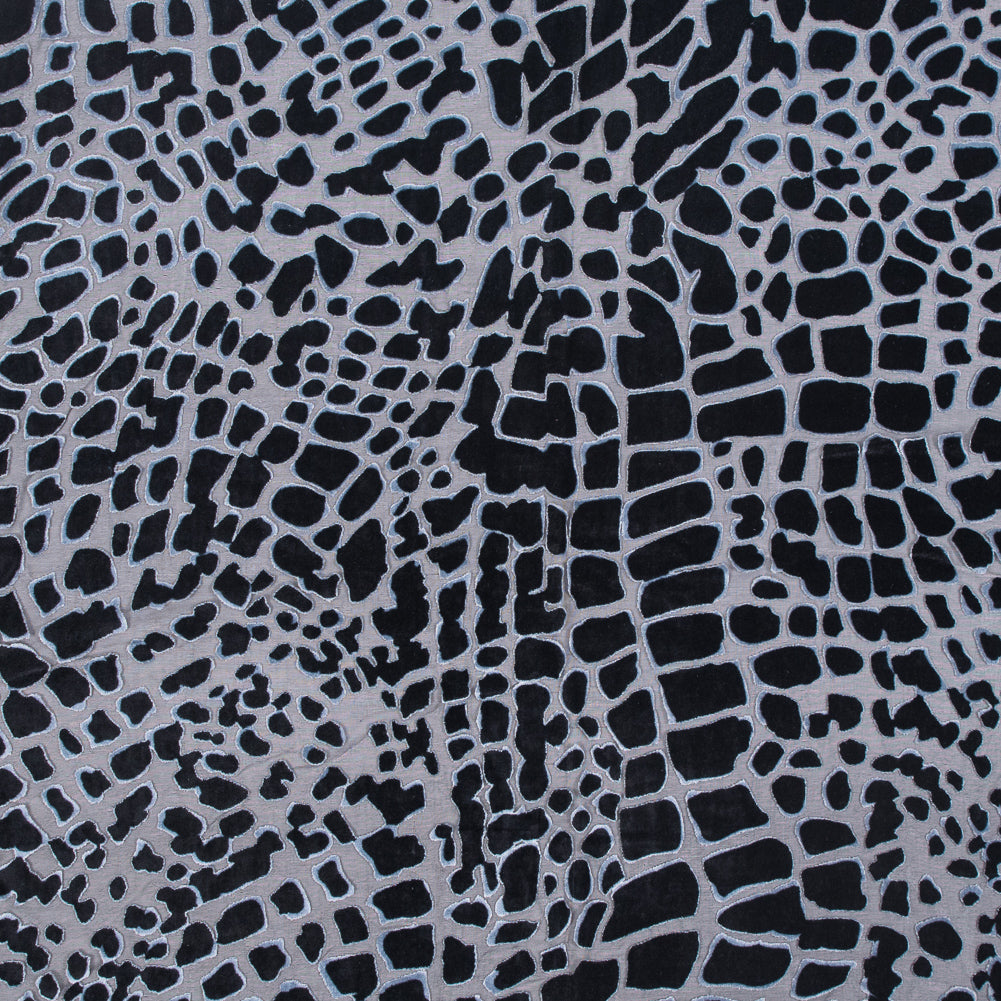 Alligator Skin Burnout Velvet - Black - Joann Fabrics