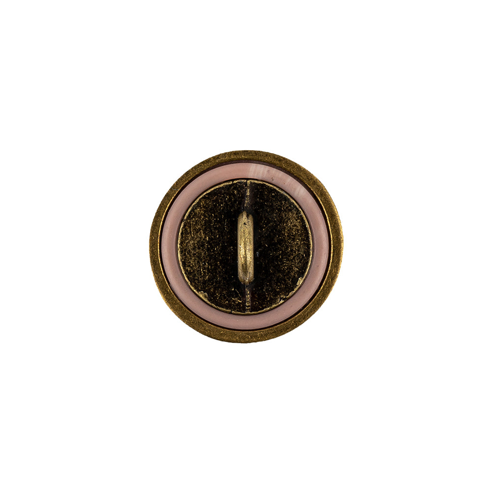 Rose Prove and Brass Shallow Plate Plastic and Metal Shank Back Button - 24L/15mm - Joann Fabrics
