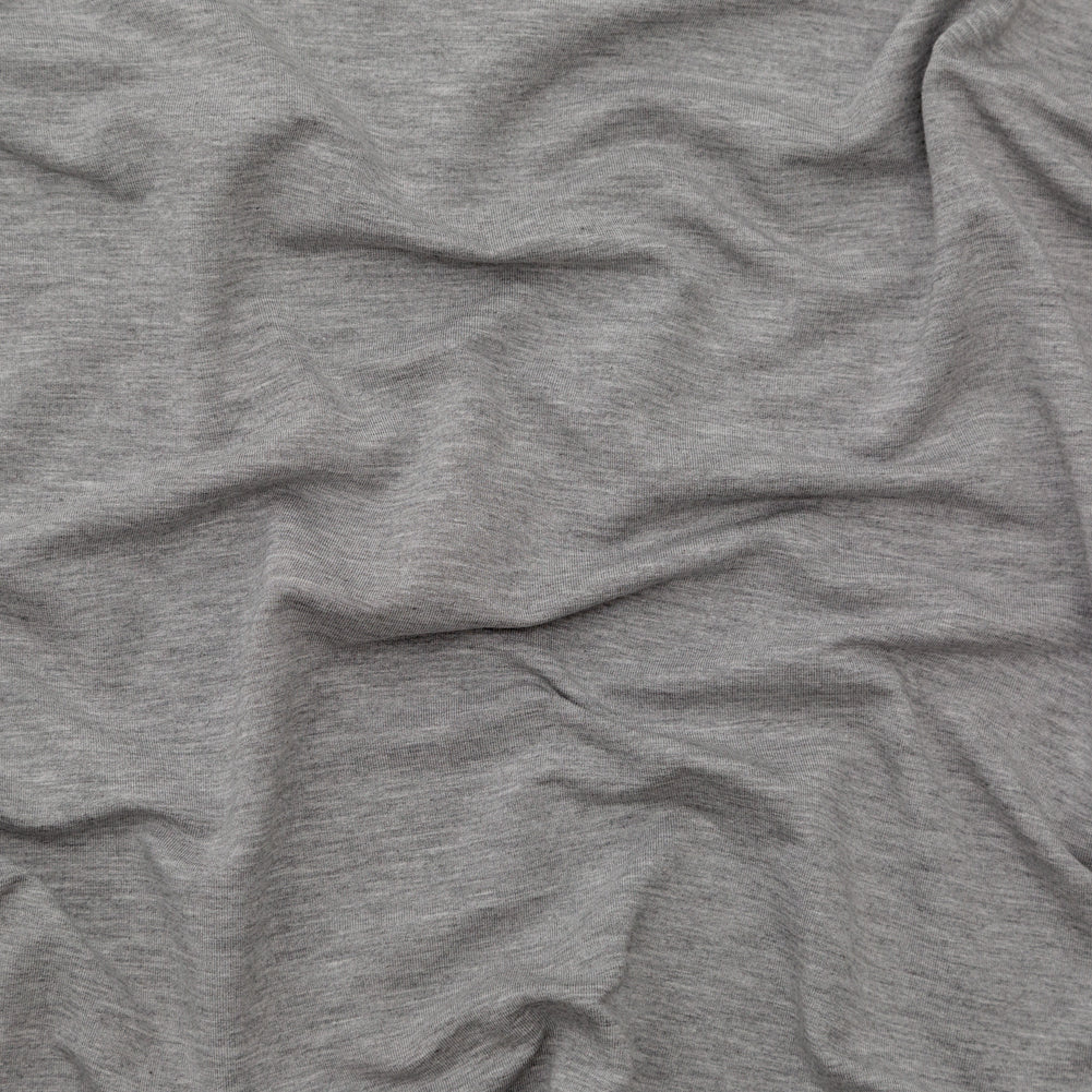 Italian Heathered Gray Brushed Back Viscose Jersey - Joann Fabrics