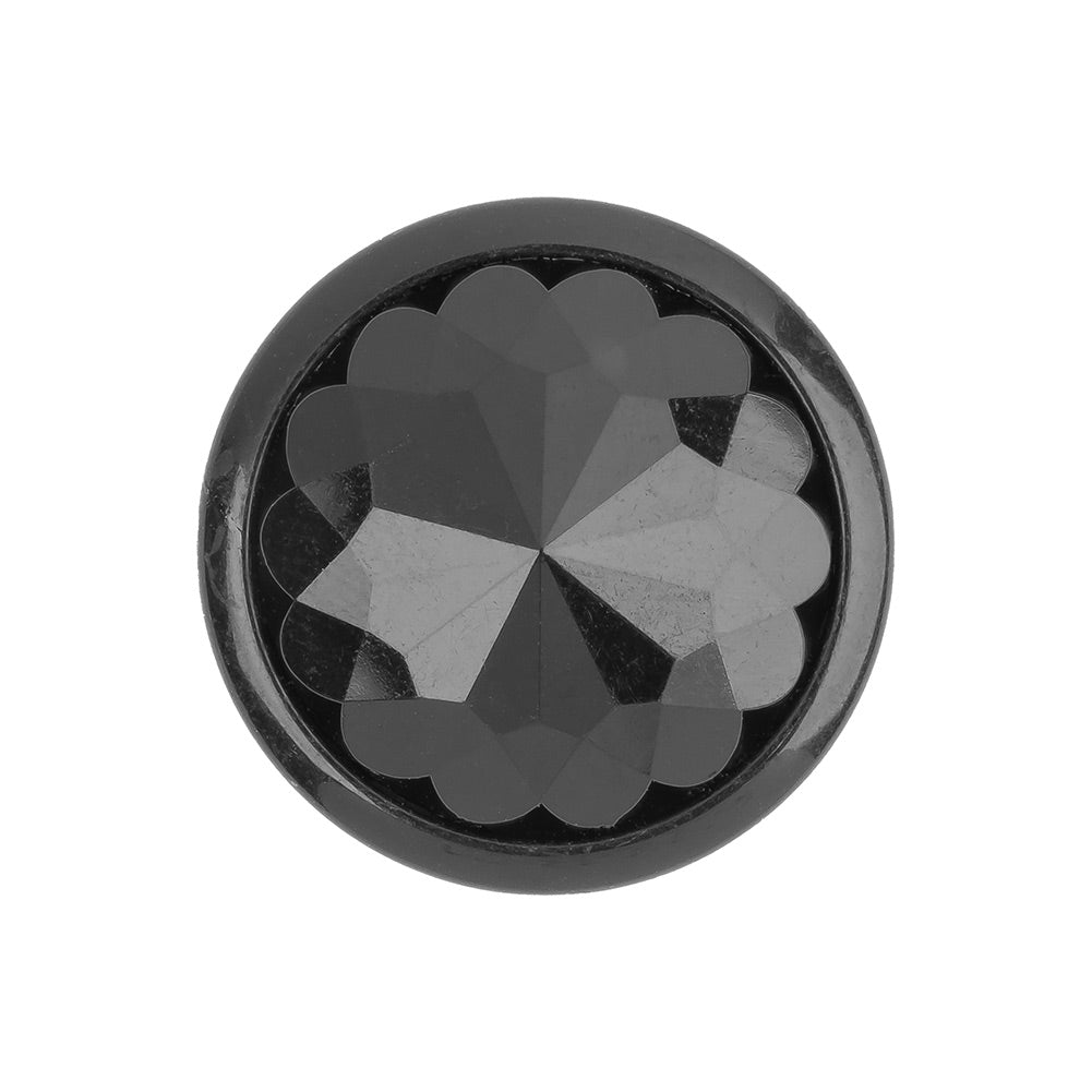 Italian Black Faceted Metal Look Self Back Button - 40L/25.5mm - Joann Fabrics