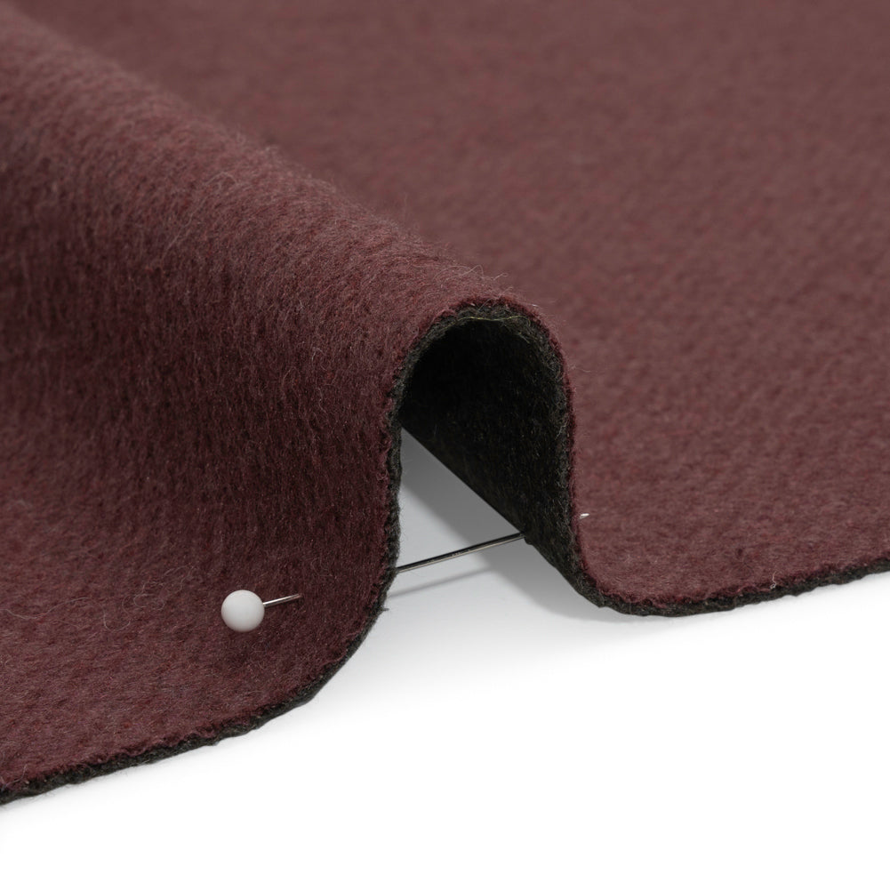 Italian Maroon and Brown Wool Blend Double Cloth Twill - Joann Fabrics