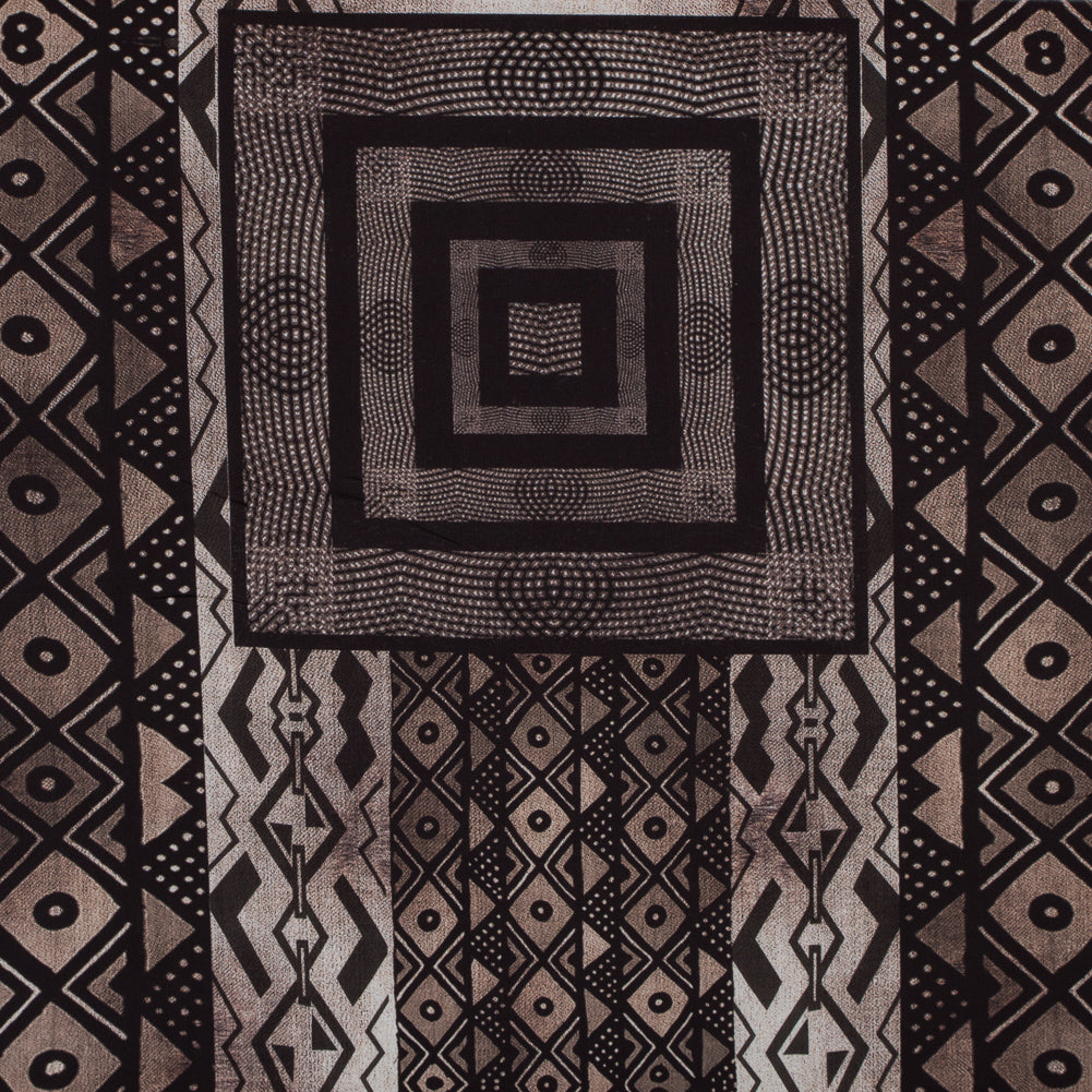 Brown and Black Geometric Printed Polyester Panel - Joann Fabrics
