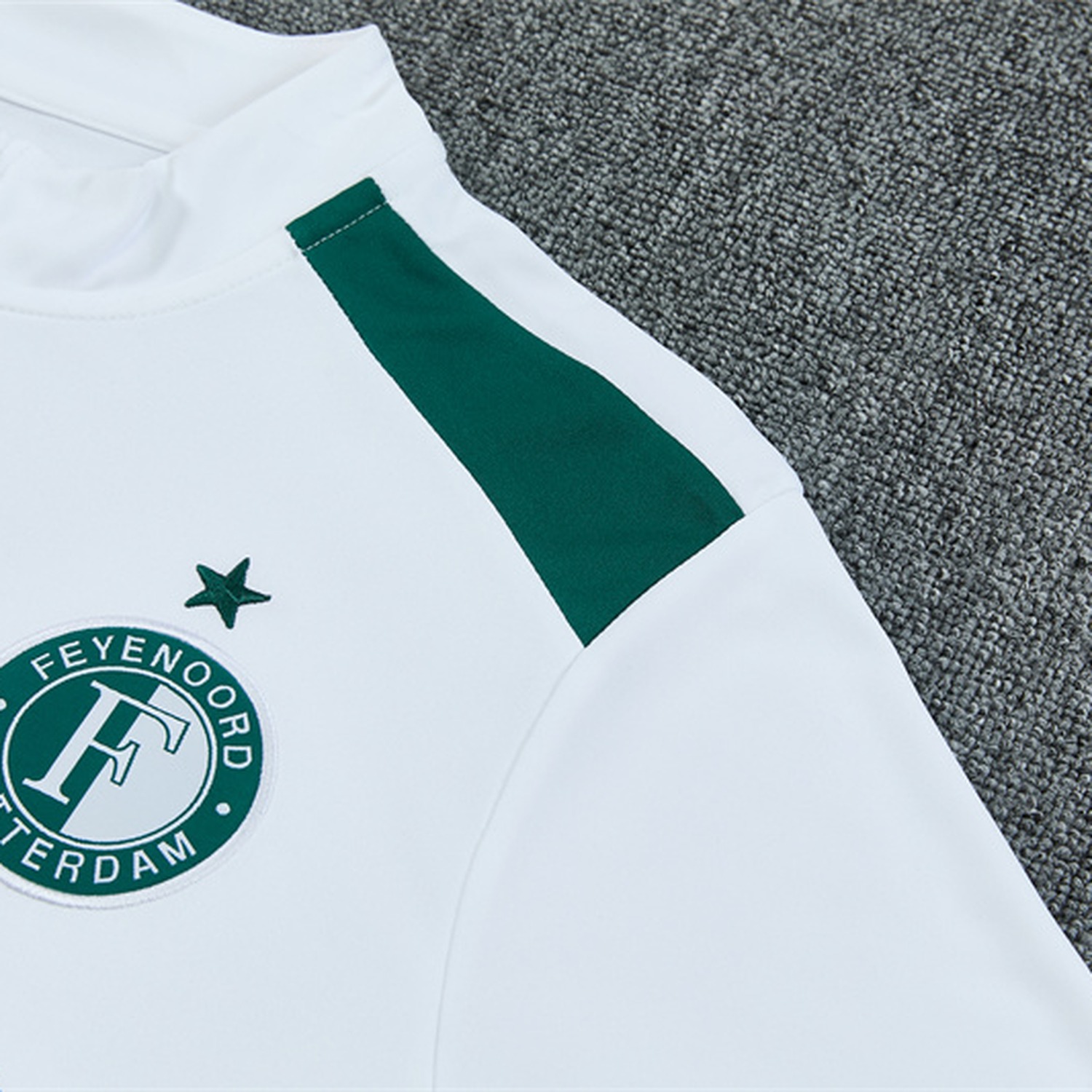 Feyenoord 26-27 Long Sleeve Training Set - White Top & Black Pants - UnitedFutballJersey