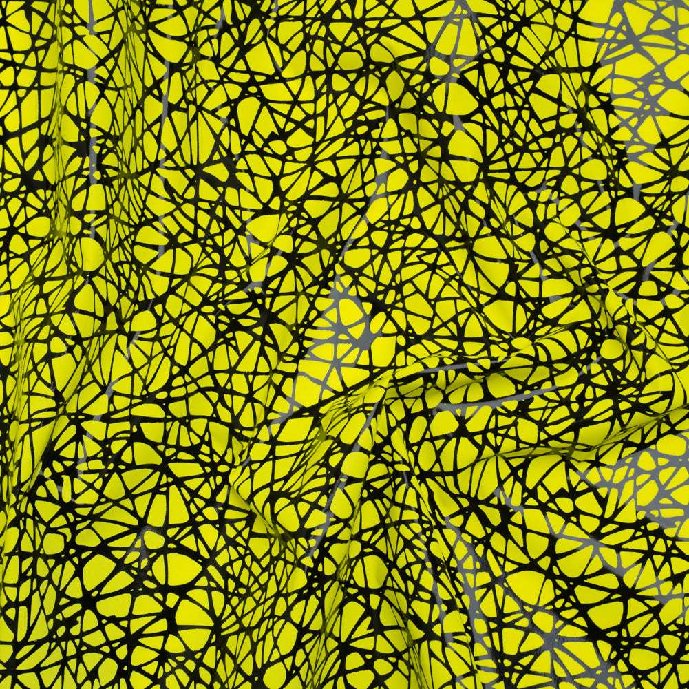 Printed Reflective Fabric - Fluorescent Yellow with Black Web - Joann Fabrics