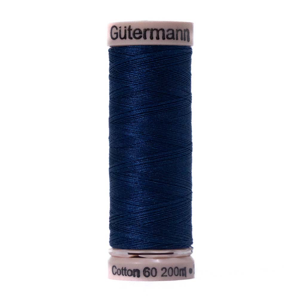 Gutermann 60 Wt Natural Cotton Thread 200m - 6290 Midnight Blue - Joann Fabrics