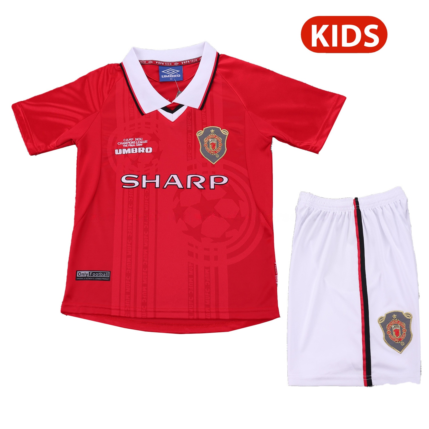 Retro Manchester United 1999-00 Home Kids Kit - UnitedFutballJersey