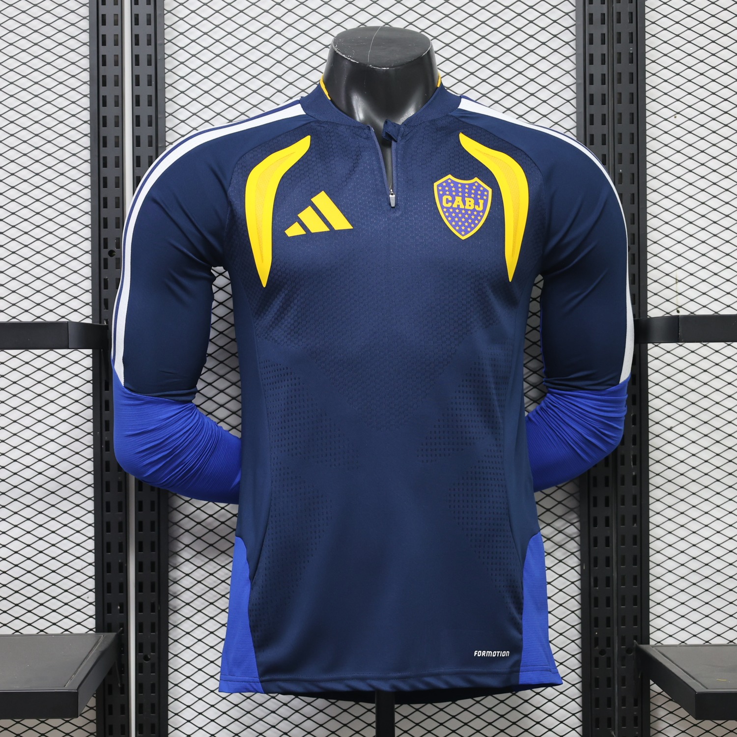 Boca Juniors 26-27 Navy Blue Long Sleeves Training Jersey - Player Version - UnitedFutballJersey
