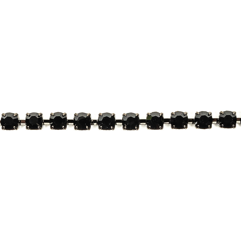 Vintage Czech Jet Rhinestones and Gunmetal Trim - SS29/6.14MM - Joann Fabrics