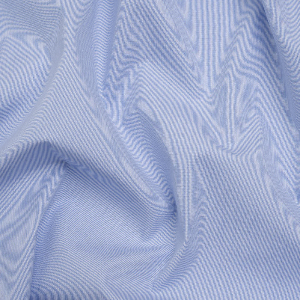 Cotton Shirting - Country Blue and White Super Fine Stripes - Deadstock - Joann Fabrics
