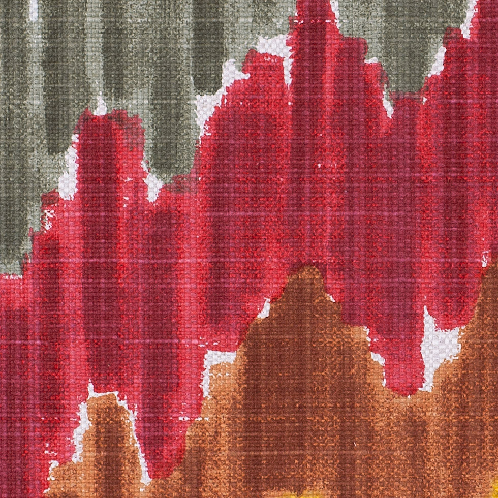 Gray/Red Flamestitch Cotton-Blend Woven - Joann Fabrics