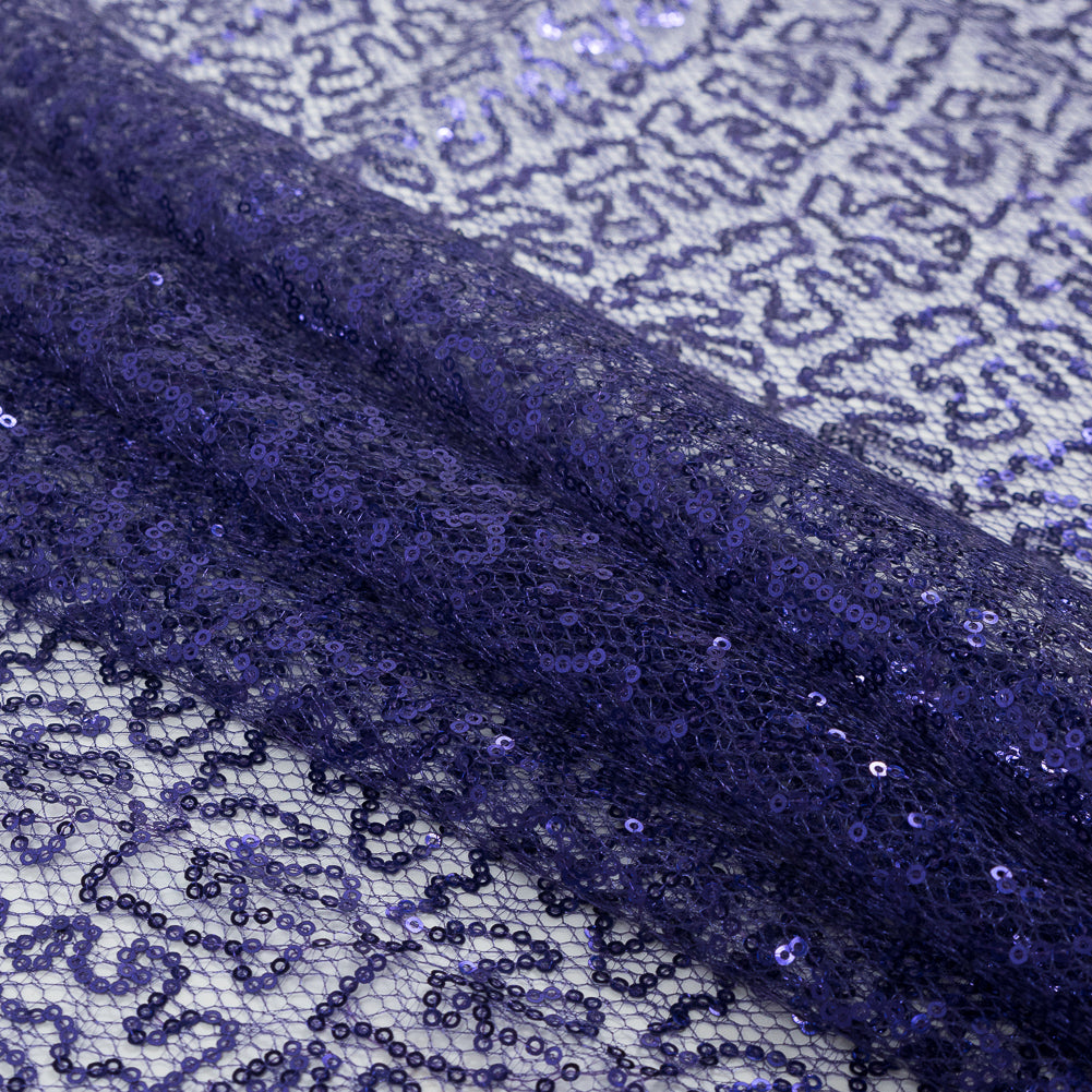 Netting with All-Over Circle Baby Sequins - Purple - Joann Fabrics