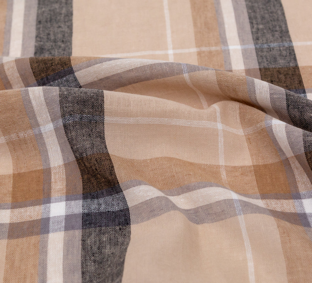 Beige Plaid Cotton Gauze - Joann Fabrics