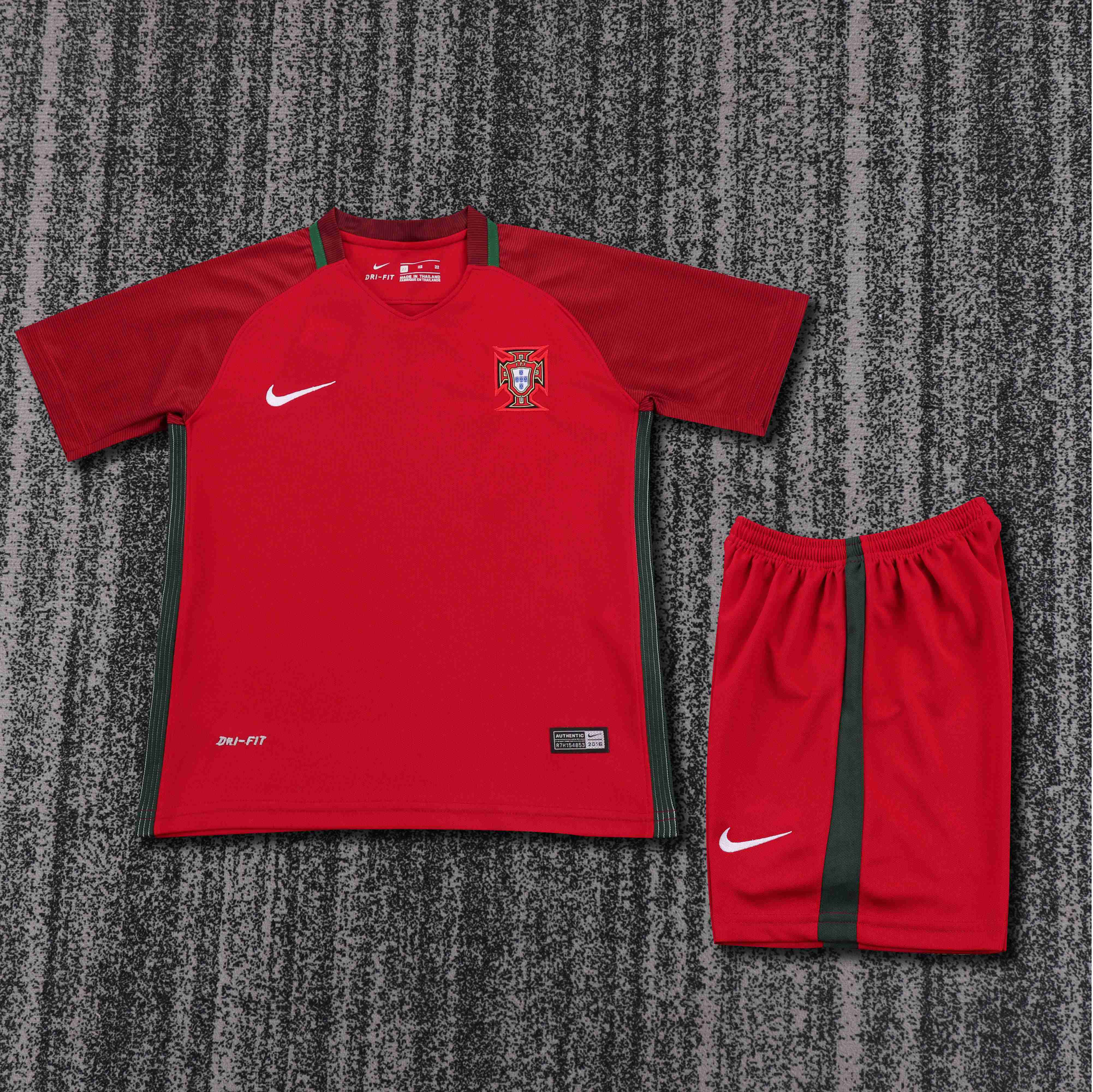 2016 Retro Portugal Home Football Shirt 1:1 Thai Quality Kids Size