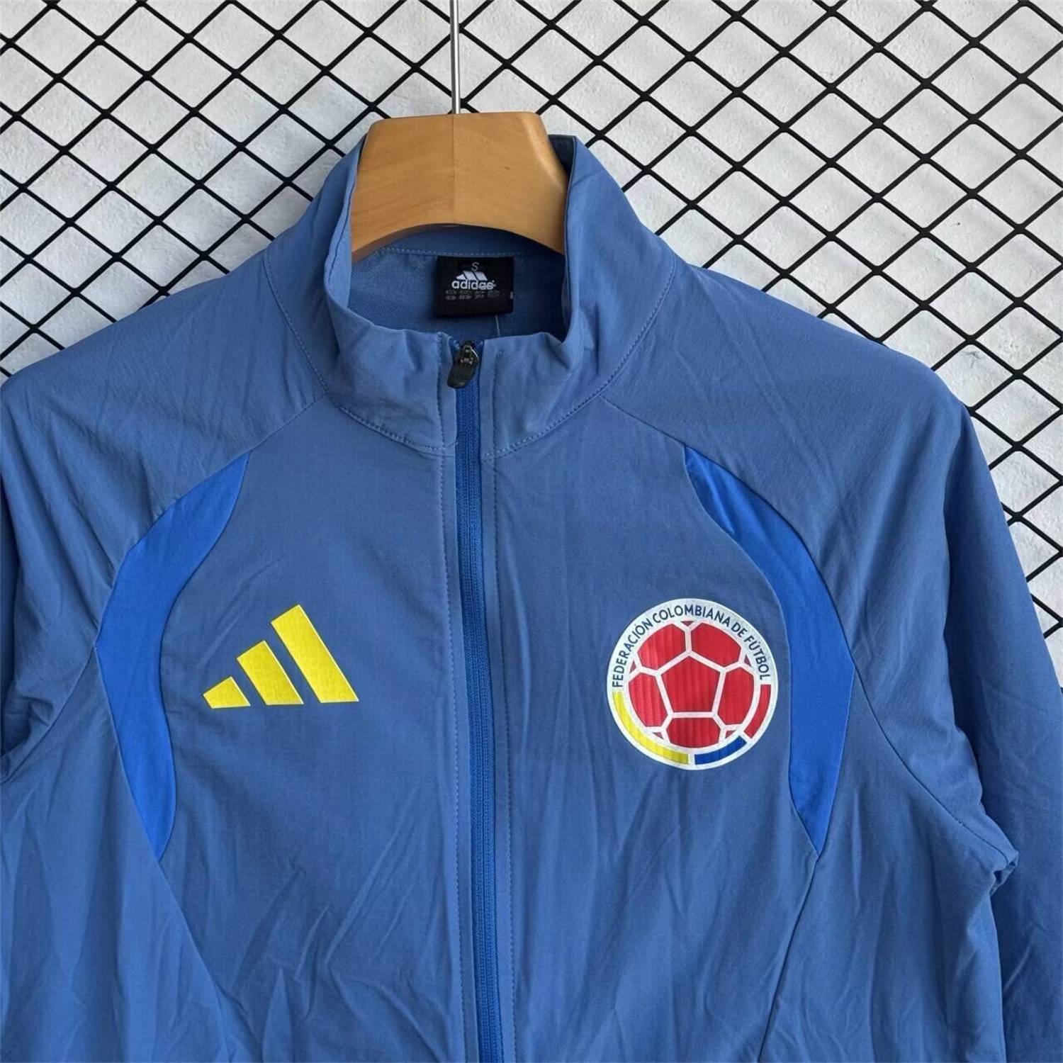 Colombia 2026 Windbreaker Training Set - Ocean Blue Top and Pants - UnitedFutballJersey