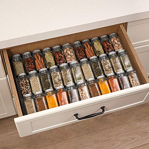 AOZITA 24 Pcs Glass Spice Jars with Labels - 4oz Empty Square Spice ...