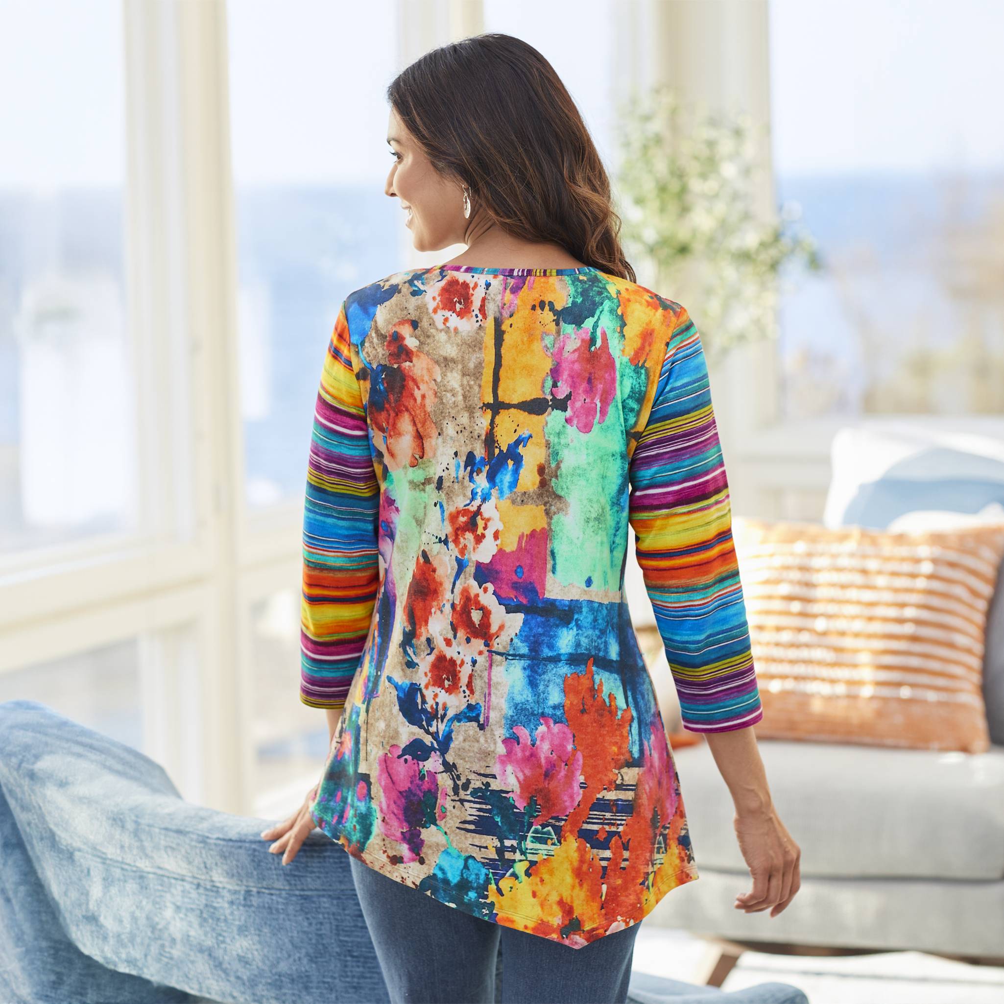 Split Hem Colorful Tunic - Northstyle Catalog