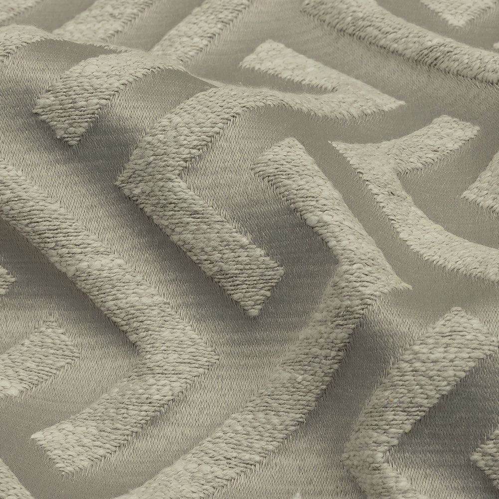 Cotton and Recycled Polyester Drapery Jacquard - Silver Broken Chevrons - British Imported - Joann Fabrics