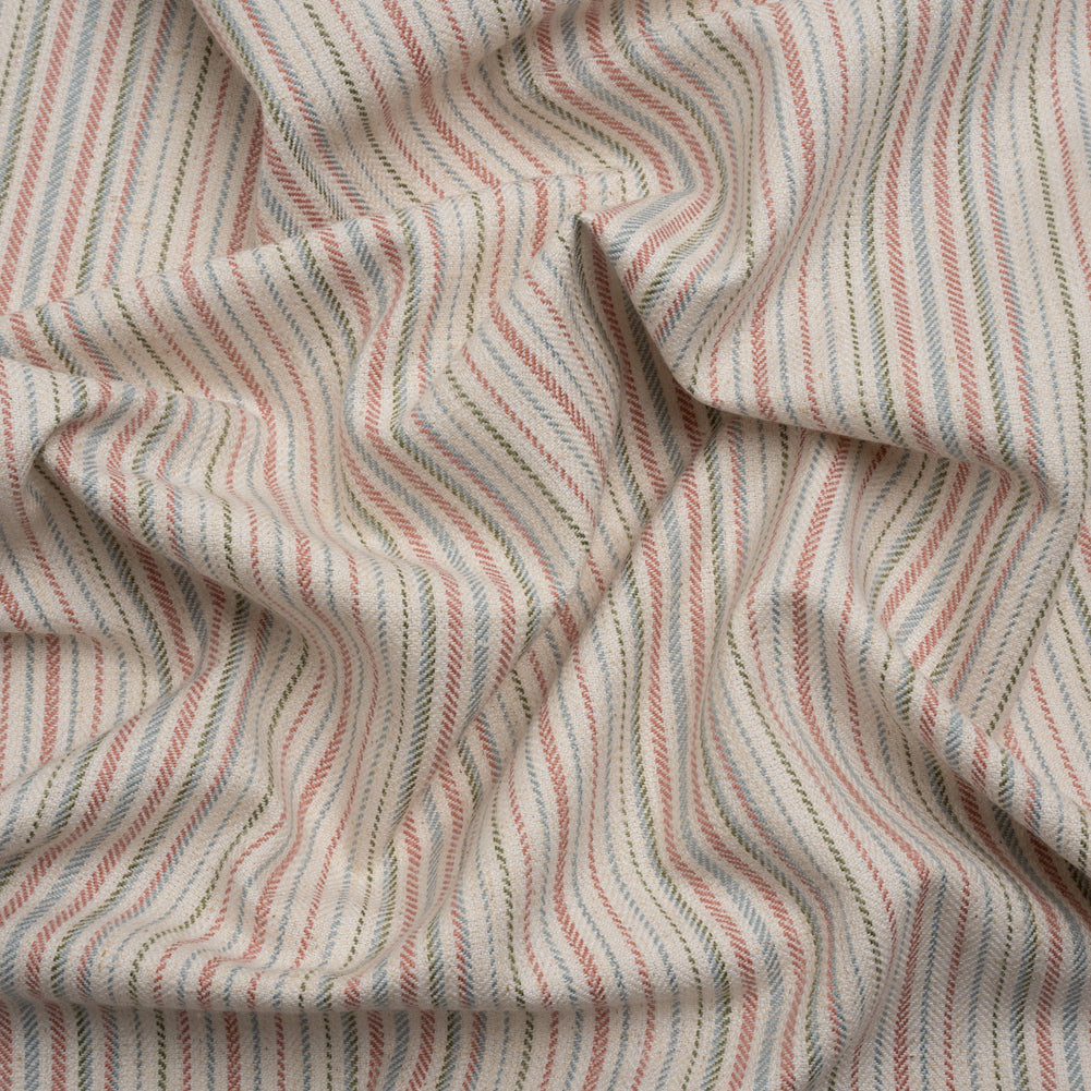 Polyester and Cotton Twill - Rosewood Barcode Stripes - British Imported - Joann Fabrics