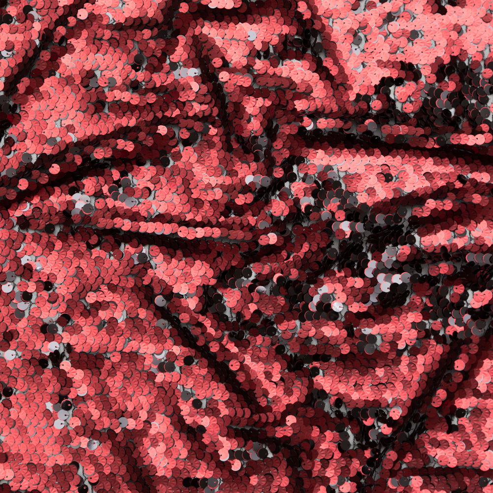 Duo-Tone Paillette Sequin Fabric - Black and Burgundy - Joann Fabrics