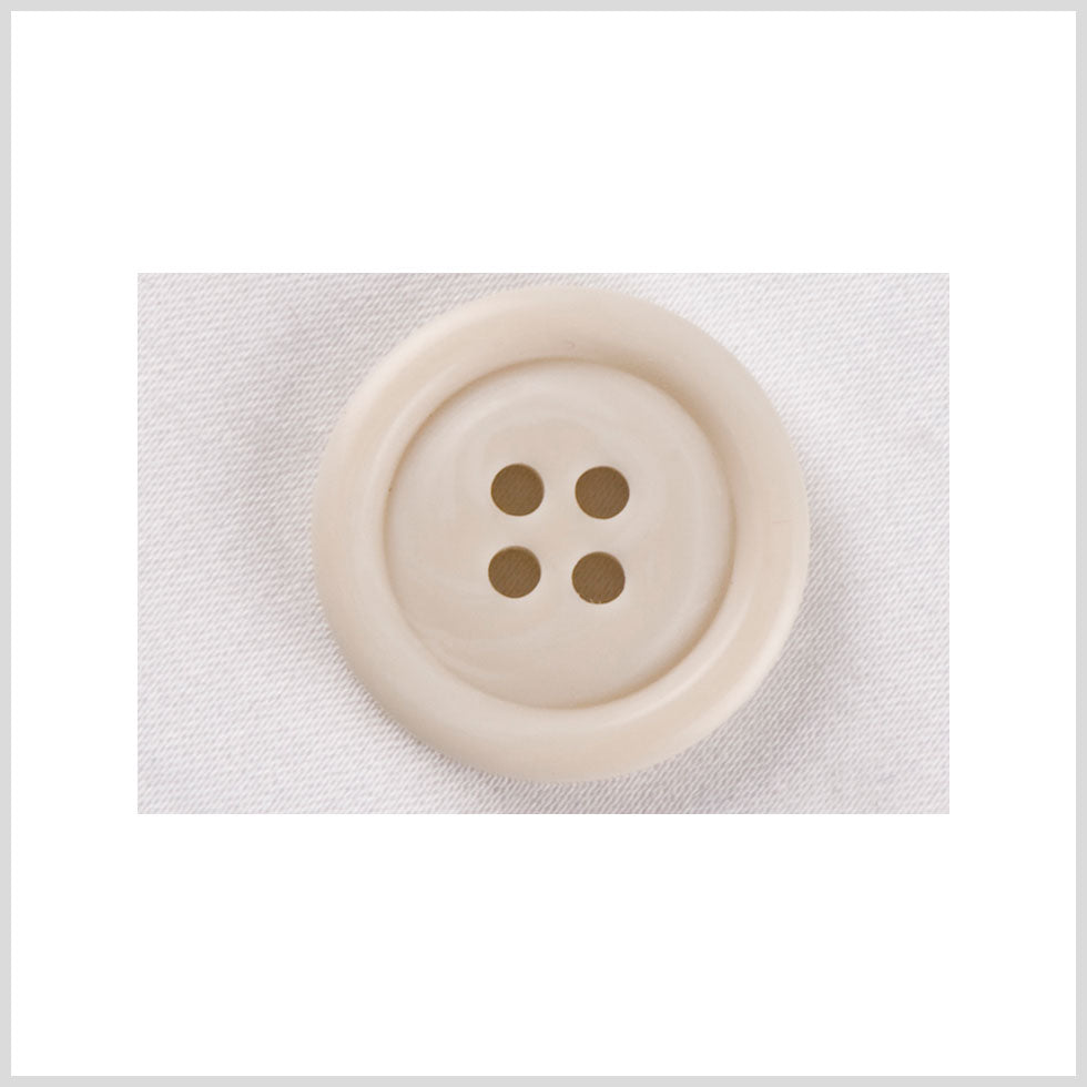 Plastic 4-Hole Button - 36L/23mm - Ivory Chunky Rolled Rim - Joann Fabrics