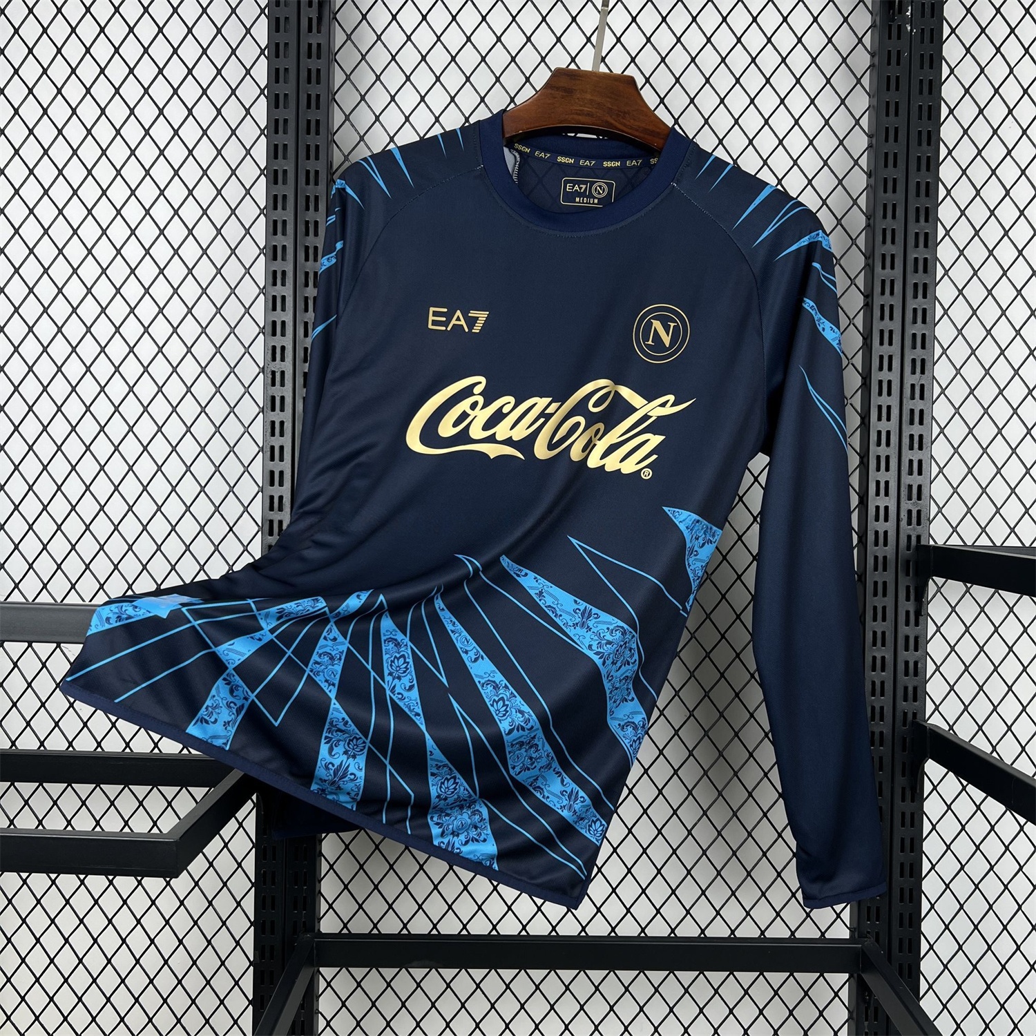 Napoli 25-26 CocaCola Dark Blue Special Long Sleeves Jersey - Fans Version - UnitedFutballJersey