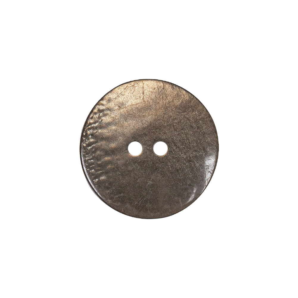 Gray Brown Streaked Low Convex 2-Hole Plastic Button with Needle Channel - 32L/20mm - Joann Fabrics