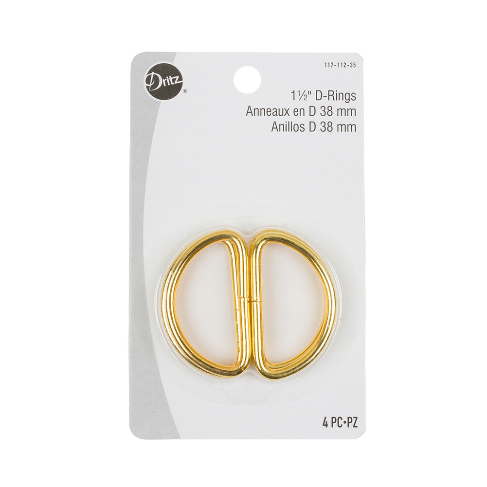 Dritz 4pc Gold D-Rings - 1.5