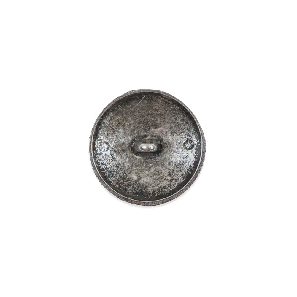 Italian Translucent Black and Silver Floral Metal Button - 24L/15mm - Joann Fabrics