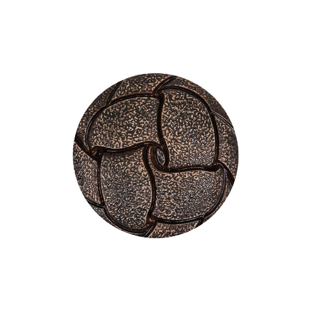 Italian Dark Brown Knotted Leather-Look Shank Back Plastic Button - 36L/23mm - Joann Fabrics