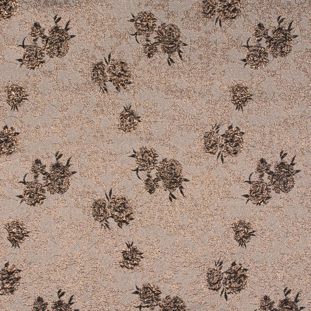 Black and Gold Luxury Floral Metallic Brocade - Joann Fabrics