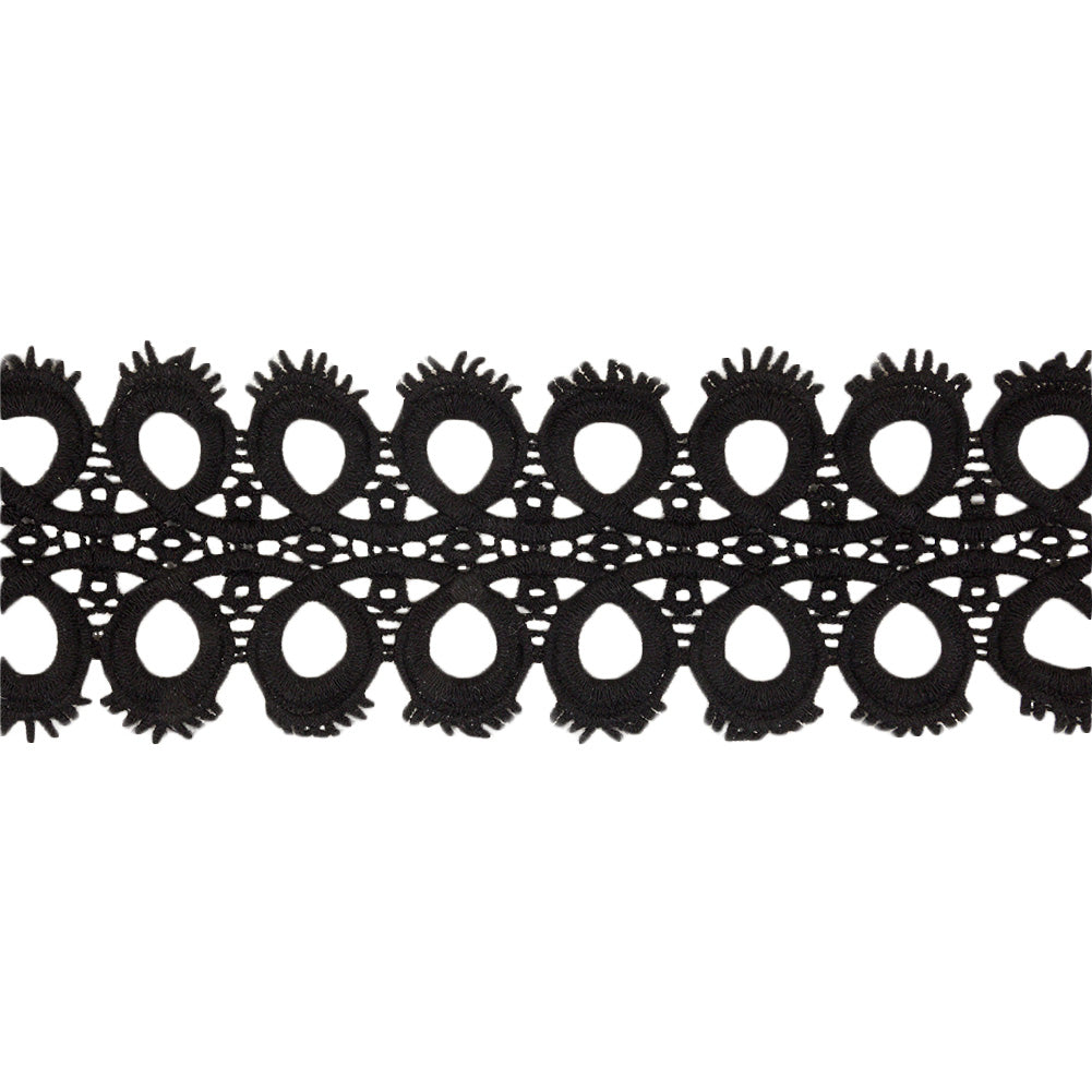 Black Circles and Loop de Loops Lace Trim - 3