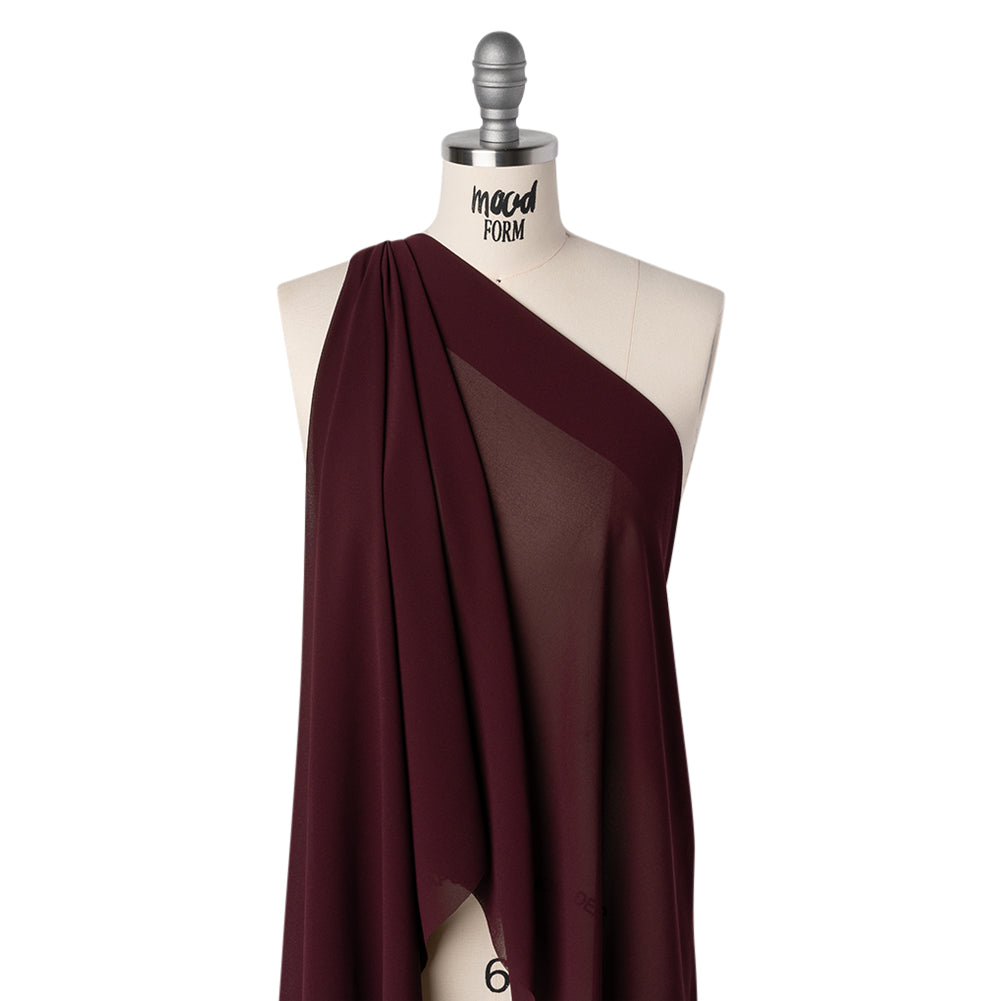 Polyester Chiffon - Burgundy - Designer Deadstock - Joann Fabrics
