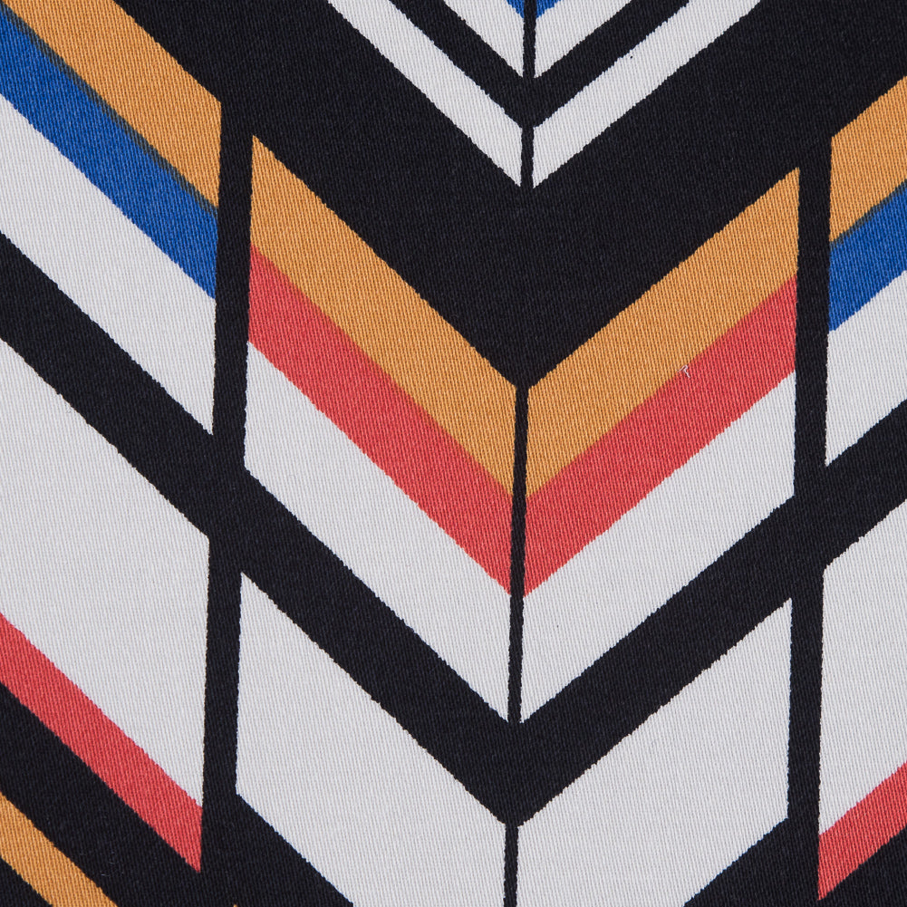 Yellow, Red and Blue Chevron Stretch Cotton Sateen - Joann Fabrics