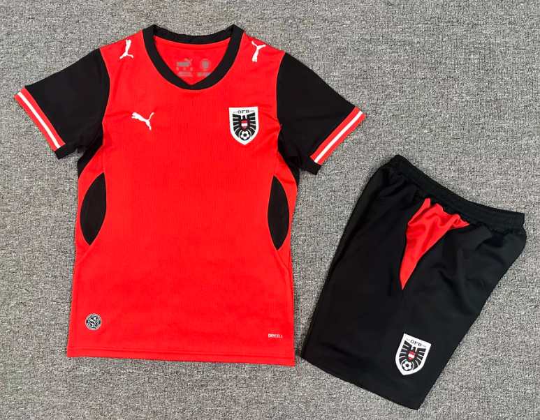 2026 Austria National Team Home Football Shirt 1:1 Thai Quality Kids Size