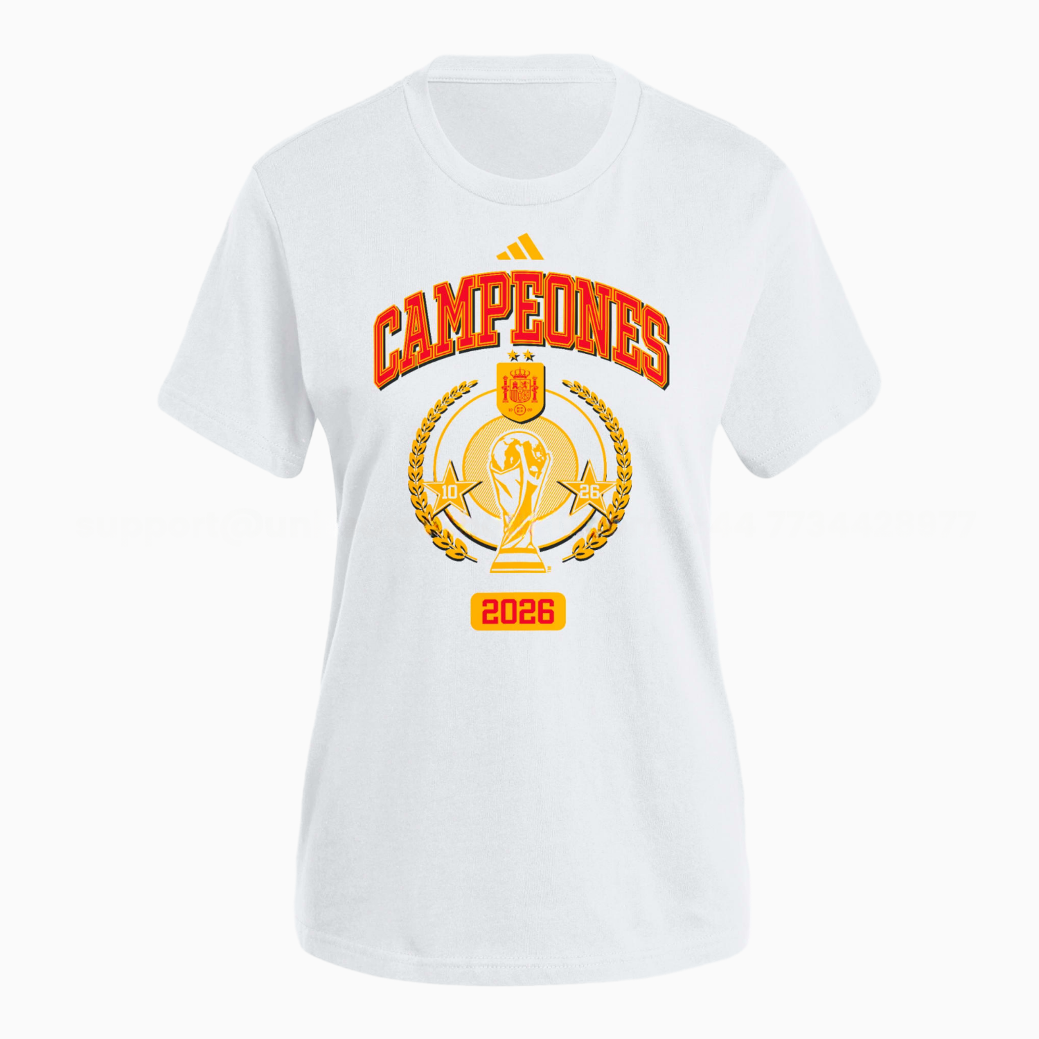 Spain 2026 World Cup Campeones Trophy White T-shirt - UnitedFutballJersey