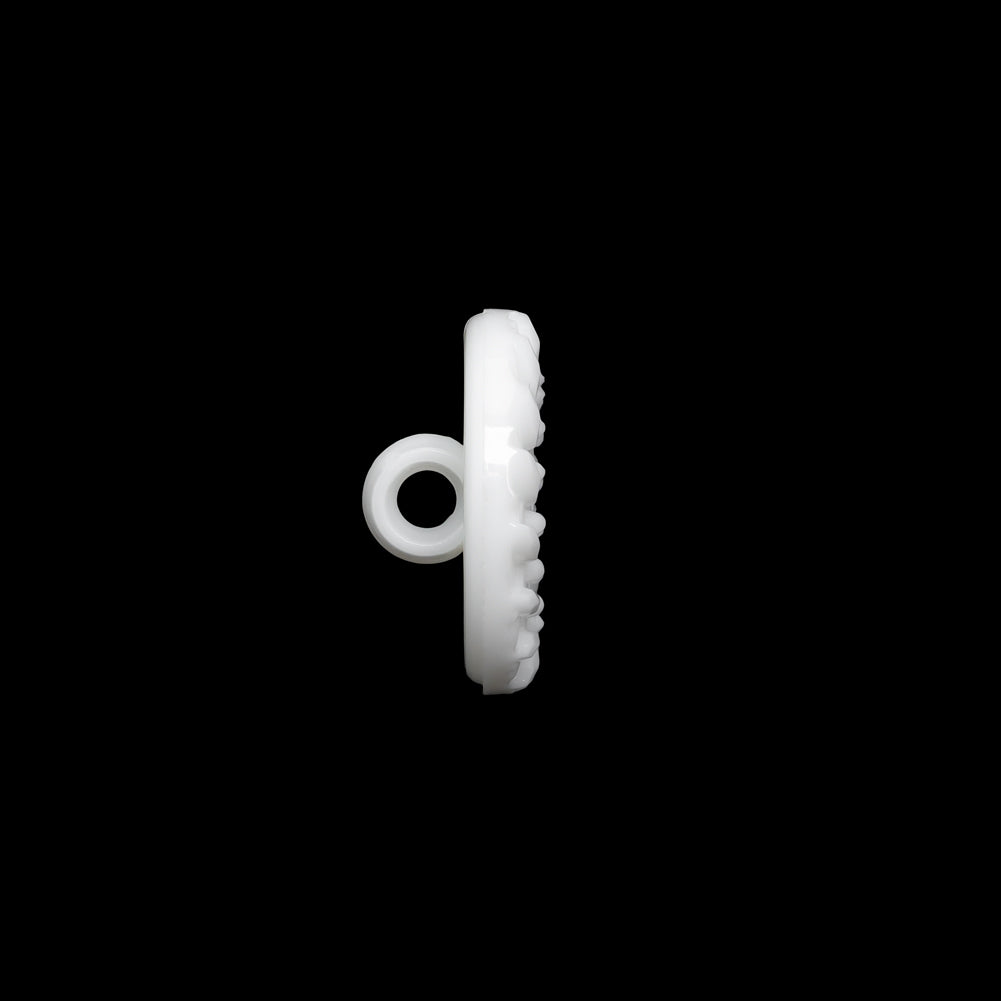 Plastic Shank Back Button - White Faux Gems and Latticework - 24L/15mm - Joann Fabrics