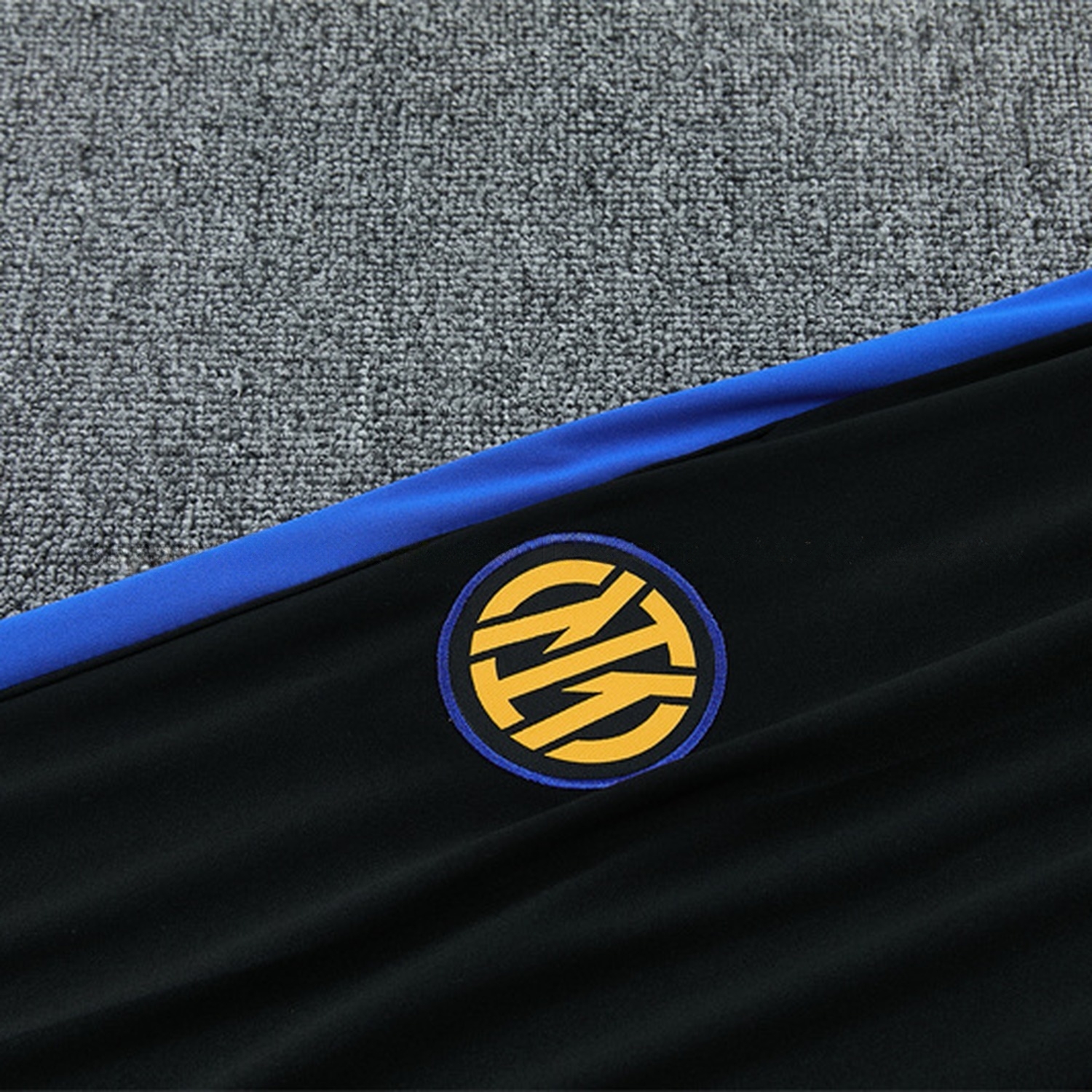 Inter Milan 26-27 Blue Sleeves Long Sleeve Training Set - Black Top & Black Pants - UnitedFutballJersey