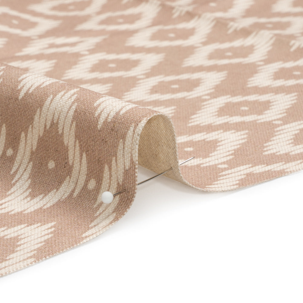 Cotton and Linen Canvas Print - Rose Diamonds and Dots - British Imported - Joann Fabrics
