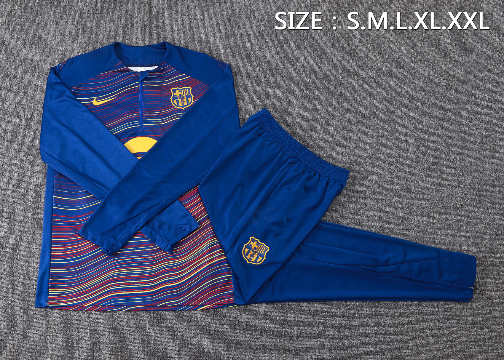 2025/2026 Barcelona Twill inkjet Half-Pull Training Suit Jersey 1:1 Thai Quality Set