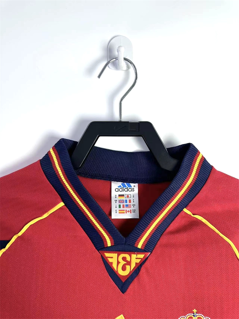 1998 Retro Spain Home Soccer Shirt 1:1 Thai Quality